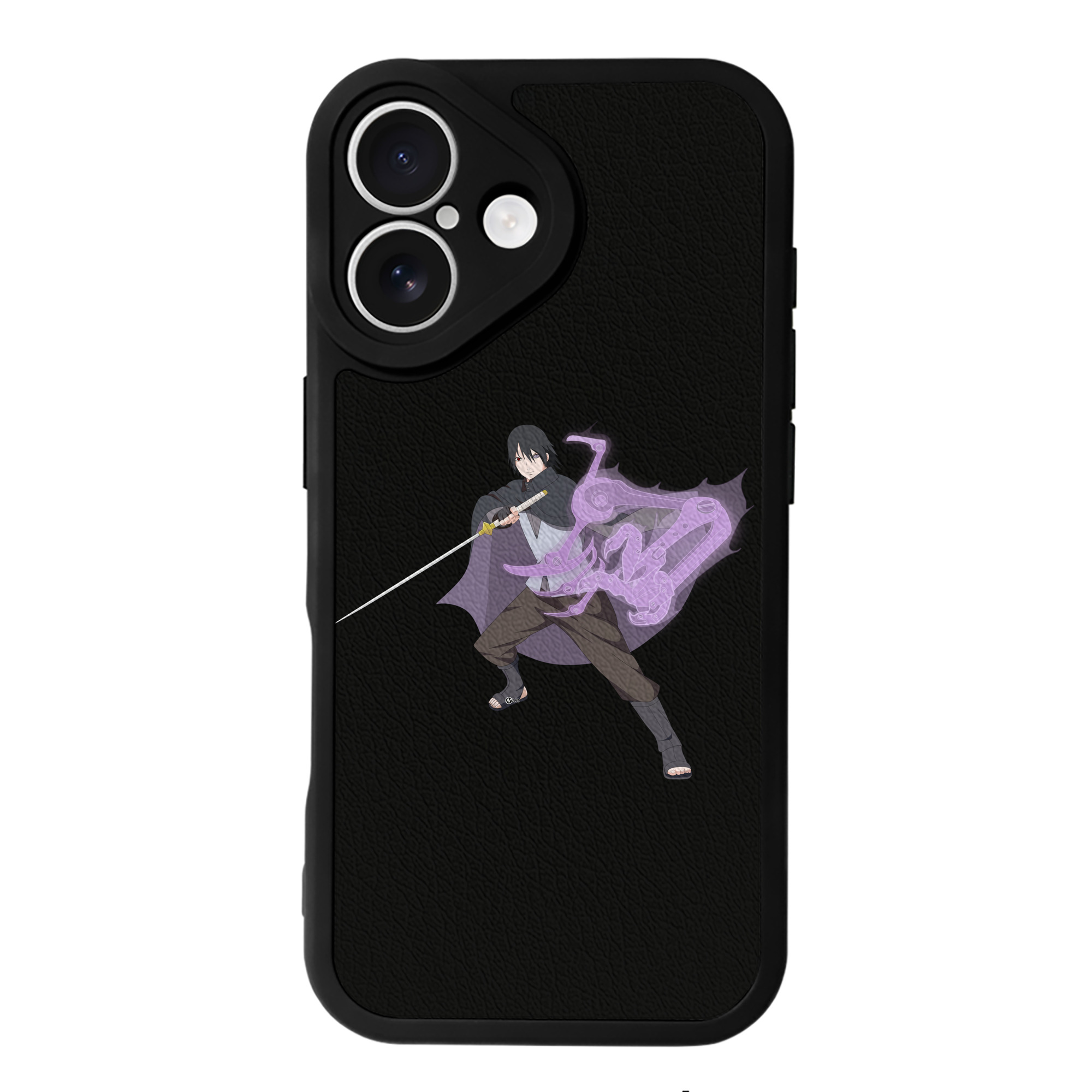 （画像用） NARUTO -ナルト- うちは サスケ Uchiha Sasuke 【iPhone 16シリーズ対応】シリコンスマホケース（レザー調） 材質：シリコン